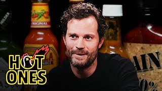 Jamie Dornan Gets Punched in the Face by Spicy Wings  Hot Ones [upl. by Ahsekan959]