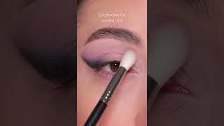 Makeup for hooded eyes💜 hoodedeyemakeup makeup purplemakeup makeuptutorial ماكياج eyemakeup [upl. by Halet]