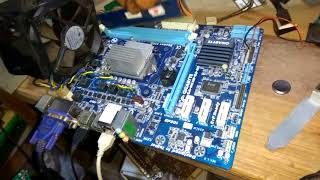 GIGABYTE H61 Matherboard Hidup mati BerulangUlang [upl. by Ahsytal451]