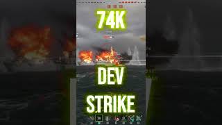 MONTANA EATS 74k DEV STRIKE worldofwarships battleship gaming [upl. by Suciram]