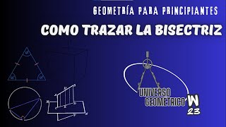 COMO TRAZAR UNA BISECTRIZ  USO DEL COMPÁS BISECTRIZ DE UN ÁNGULO OBTUSO [upl. by Dias]