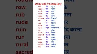 Daily use vocabulary with pronunciation english vocabulary shorts shortvideo [upl. by Adlog]