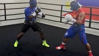 Manny Pacquiao Sparring For Floyd Mayweather With Kenneth Simms Jr Dierry Jean [upl. by Allison]