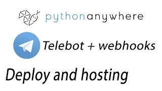 Telegram bot with webhooks  PyTelegramBotAPITelebot  PythonAnywhere [upl. by Parsifal]