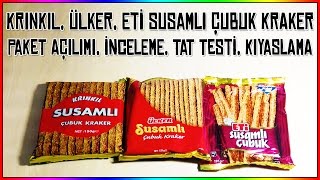 Krınkıl Bim Ülker Eti Susamlı Çubuk Kraker Paket Açılımı İnceleme Tat Testi Kıyaslama [upl. by Donica333]