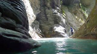 Canyoning Barbaira infSgorea Liguria Imperia 2010 1 mit Musik [upl. by Enyamrahs]