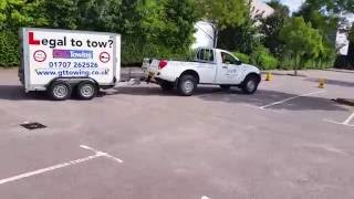 BE towing with a trailer  Test Reversing Manoeuvre 2021 [upl. by Anaidirib]