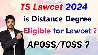 is Distance degree eligibleTS Lawcet 2024 [upl. by Naerb547]