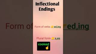 Inflectional Endings in English shortfeed english inflectional Endings shortviral shortsshort [upl. by Ijok]