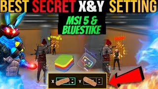 Best X And Y Sensitivity Setting For Free Fire PC  No Recoil XampY Settings For Bluestacks 5  MSI 5 [upl. by Joyan]