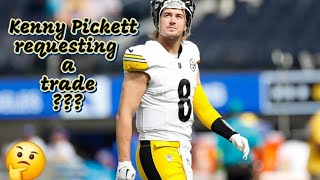 Kenny Pickett requesting a trade NFL steelers steelersnation kennypickett sports [upl. by Nahtannhoj]