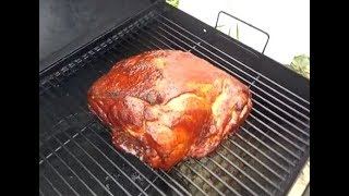 Smoking Boston Butt on a CharBroil Grill [upl. by Joyann]