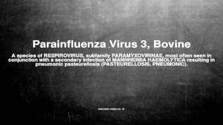 Medical vocabulary What does Parainfluenza Virus 3 Bovine mean [upl. by Ahsain]