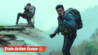 Kaappaan  Train Action Scene  Suriya Mohanlal Arya  South Action Movie 2023 RowdyRakshak [upl. by Ezzo]