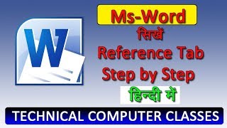 How to use Reference Tab in Ms Word  Use reference tab in ms word [upl. by Ecyob]