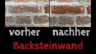 Backsteinwand restaurieren sanieren falsch verfugt  DIY Praxistipp  Verfugen von Sichtmauerwerk [upl. by Daisey]