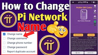 Pi Network में Name Change करे Pi Network Name Change करे KYC के लिए How to Change Pi Network Name [upl. by Esmond]