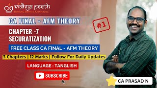 Part 1 Chapter 7  Securatization  Free CA Final  AFM Theory in Tamil  CA Prasad N [upl. by Etnuhs675]