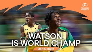 Incredible comeback from 🇯🇲s Watson in 400m final  World Athletics Championships Budapest 23 [upl. by Gran]