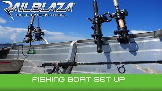 Aluminium Fishing boat fitout with RAILBLAZA [upl. by Stoeber]