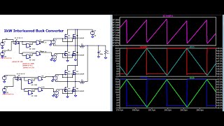 LTSPICE 1kW Interleaved Buck Converter [upl. by Jerry]