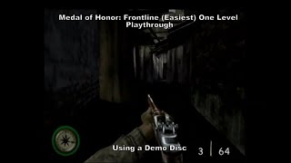 Ps2 Demo Disc 26 Medal of Honor Frontline One Level Playthrough D Playstation Demo DemoDisc [upl. by Eibrik644]