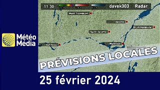 MétéoMédia Prévisions locales  25 février 2024 [upl. by Amber577]