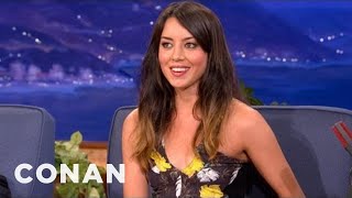 Aubrey Plaza F You Old People Im Going To Live Forever  CONAN on TBS [upl. by Llirred453]