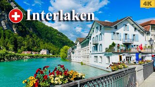 Interlaken Switzerland 4K  Top tourist destination  Swiss Town [upl. by Mil]