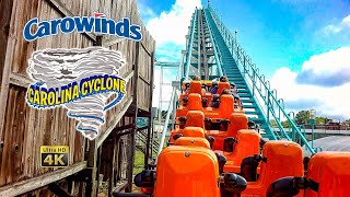 2023 Carolina Cyclone Roller Coaster On Ride 4K POV Carowinds [upl. by Allanson]