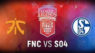 FNC vs S04  Finals Game 4  EU LCS Summer Finals  Fnatic vs FC Schalke 04 2018 [upl. by Suoivatnom]