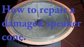 How to repair a damaged speaker [upl. by Scammon]