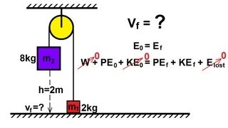 Physics 9 Conservation of Energy 7 of 11 Atwood Machine [upl. by Junji]