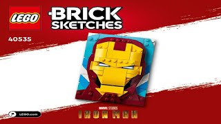 LEGO instructions  Brick Sketches  40535  Iron Man [upl. by Schwab815]