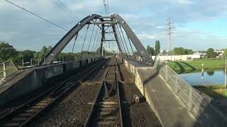 Train cab ride Deventer GETilburg Industrieterrein via Betuweroute 20240708 [upl. by Daenis]