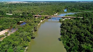 NO DRONE VISTA AÉREA 2024 Ponte Comprida Rio do Peixe Goiás [upl. by Omik]