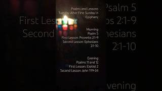 Psalms and Lessons Tuesday After First Sunday of Epiphany [upl. by Stanton]