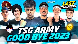 Goodbye 2023 Last Highlights 🥺🫂  Welcome to 2024 tsgarmy TSG 🦁❤ [upl. by Iznik765]