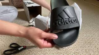 Adidas Adilette aqua slides UNBOXING [upl. by Tsan]