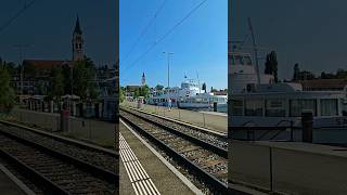 Romanshorn Pier And Train Station In Switzerland [upl. by Romaine]