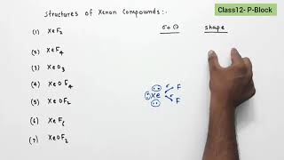 Hybridisation amp structure of xenon compounds  p block 12  18 group elements [upl. by Binny229]