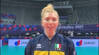 Europei Femminili 2021 Sarah Fahr al termine del match vinto contro lUngheria [upl. by Arivle145]