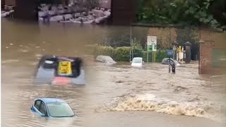 Just minutes ago Storm in UK live cam chesterfield flooding under water [upl. by Maximo152]