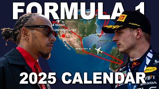 THE 2025 F1 CALENDAR [upl. by Yderf]