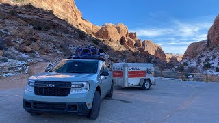 FORD MAVERICK TOWING CAPACITY Pulling a trailer THROUGH the mountains in snow It Changed my mind [upl. by Haile]