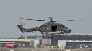 Westland WG13 Lynx Mk88 from the German NAVY Marine 8307 departure ILA 2018 Berlin AirShow [upl. by Combs]