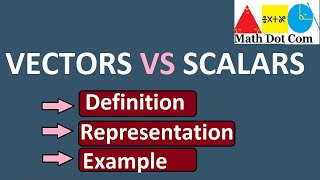 Difference Between Vectors and Scalars  Vectors  Math Dot Com [upl. by Seabury]