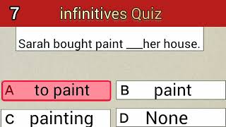 infinitives English grammar quizEnglish quiz with me [upl. by Champagne]