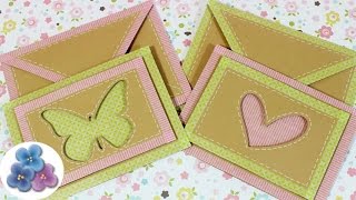 Como Hacer Tarjetas FACIL con Washi Tape Kawaii video Tutorial Scrapbook DIY español Pintura Facil [upl. by Hendry]