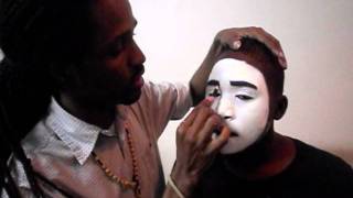 PAINTING A MIME FACE BY Kingdom Mime Ministries International Nassau Bahamas [upl. by Armin729]